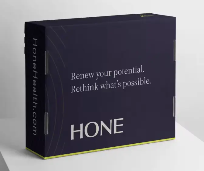 Hone product in packaging.