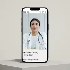 A Physician being shown on a mobile device.